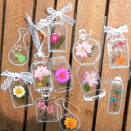 🌸 Bokmerker med tørket blomst