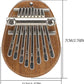 8 tangenter Kalimba tommelpiano